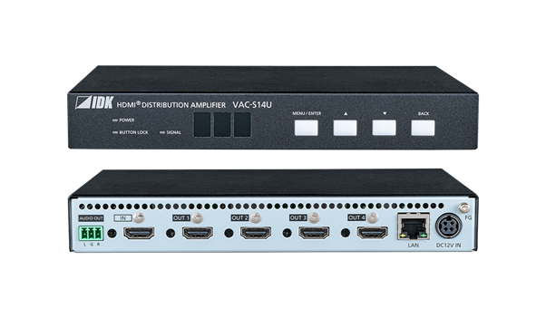VAC-S14U, 4K@60 HDMI Distribution Amplifier with 1 Input & 4 Outputs