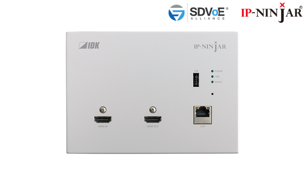 4K@60 Wallplate HDMI Encoder Fiber model with "White" plate  (SFP+ module sold separately)