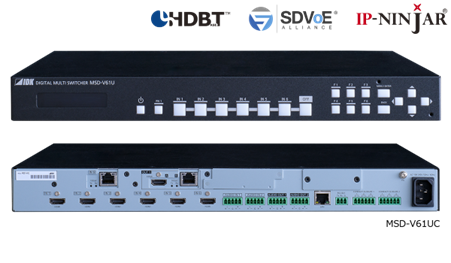 MSD-V61UC - 4K@60 Digital Multi Switcher with 6 Inputs and 1 Output SDVoE Output CAT model