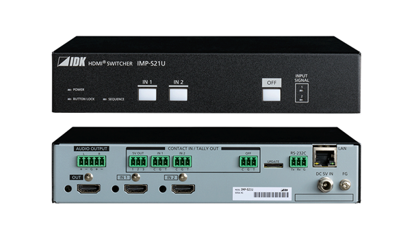 IMP-S21U - 4K@60 HDMI Switcher with 2 Inputs & 1 Output